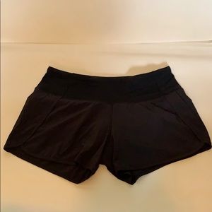 NWOT women’s Lululemon running shorts, size 4